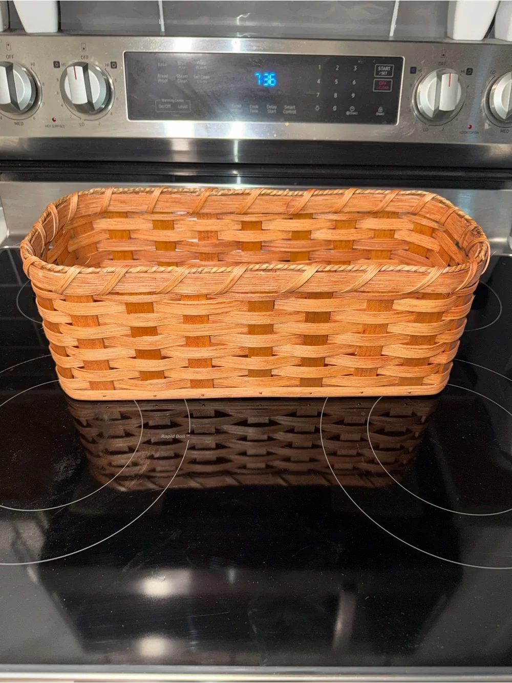 Cottagecore Amish Basket in Natural Brown -Handmade by Gingerich Family.